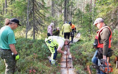 Petäjäveden Tampinkierros laitettiin kuntoon talkoilla